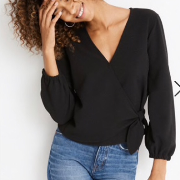 Madewell Tops - Madewell Texture & Thread Crepe Wrap Top